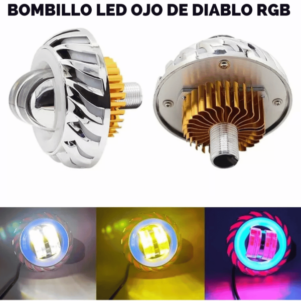 💡BOMBILLO LED OJO DE DIABLO RGB📱