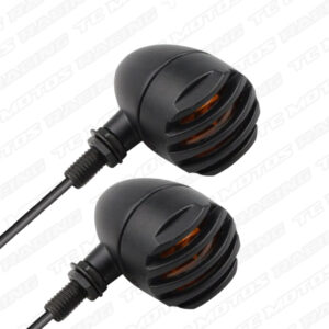 DIRECCIONAL LED PLASTICO CAFE RACER MINI REJILLA NEGRO (ACC253)