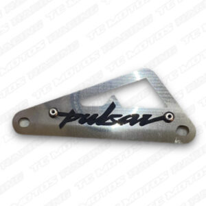 TAPA GUARDABARRO LATERAL ACERO CROMO PULSAR NS 3D NEGRO (ACC451)