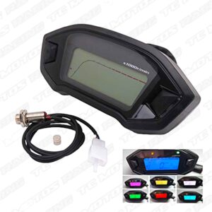 VELOCIMETRO DIGITAL UNIVERSAL TIPO FZ 7 COLORES (ACC1189)