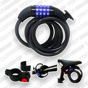 CANDADO CABLE ESPIRAL CON CLAVE GX (ACC608)