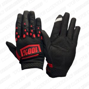GUANTE PUNTOS NEGRO/ROJO 100% (ACC2514)