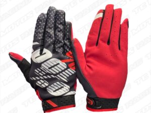 GUANTE NEGRO/ROJO/BLANCO 100% (ACC2529)
