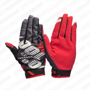 GUANTE NEGRO/ROJO/BLANCO 100% (ACC2529)